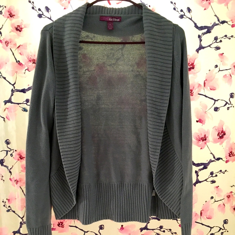 Epic Threads gray cardigan sweater